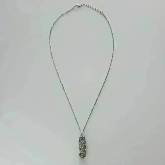 Fairy whimsical crystal  beads in handmade chainmaille silver chain necklace - Picture 6 of 9